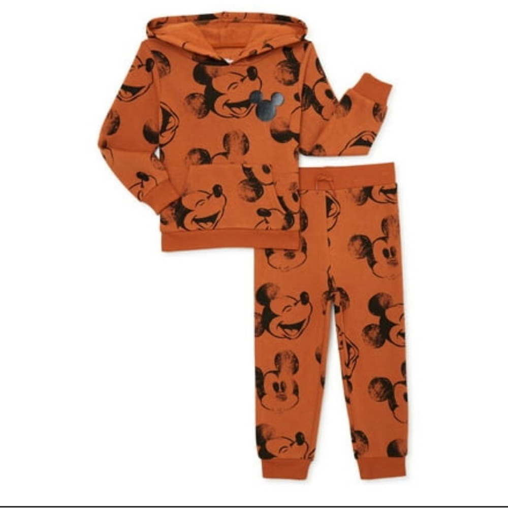 Matching Mickey Mouse set tan and black